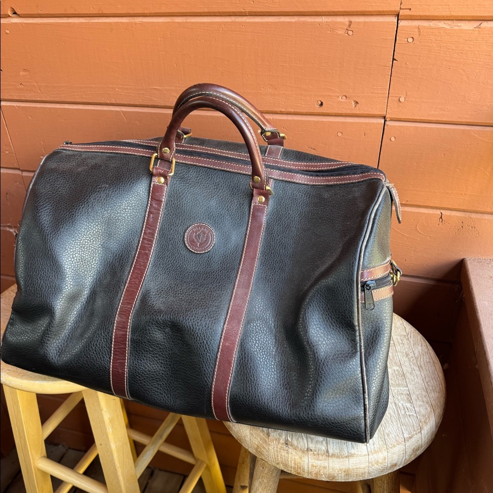 Delané Canada leather weekender bag